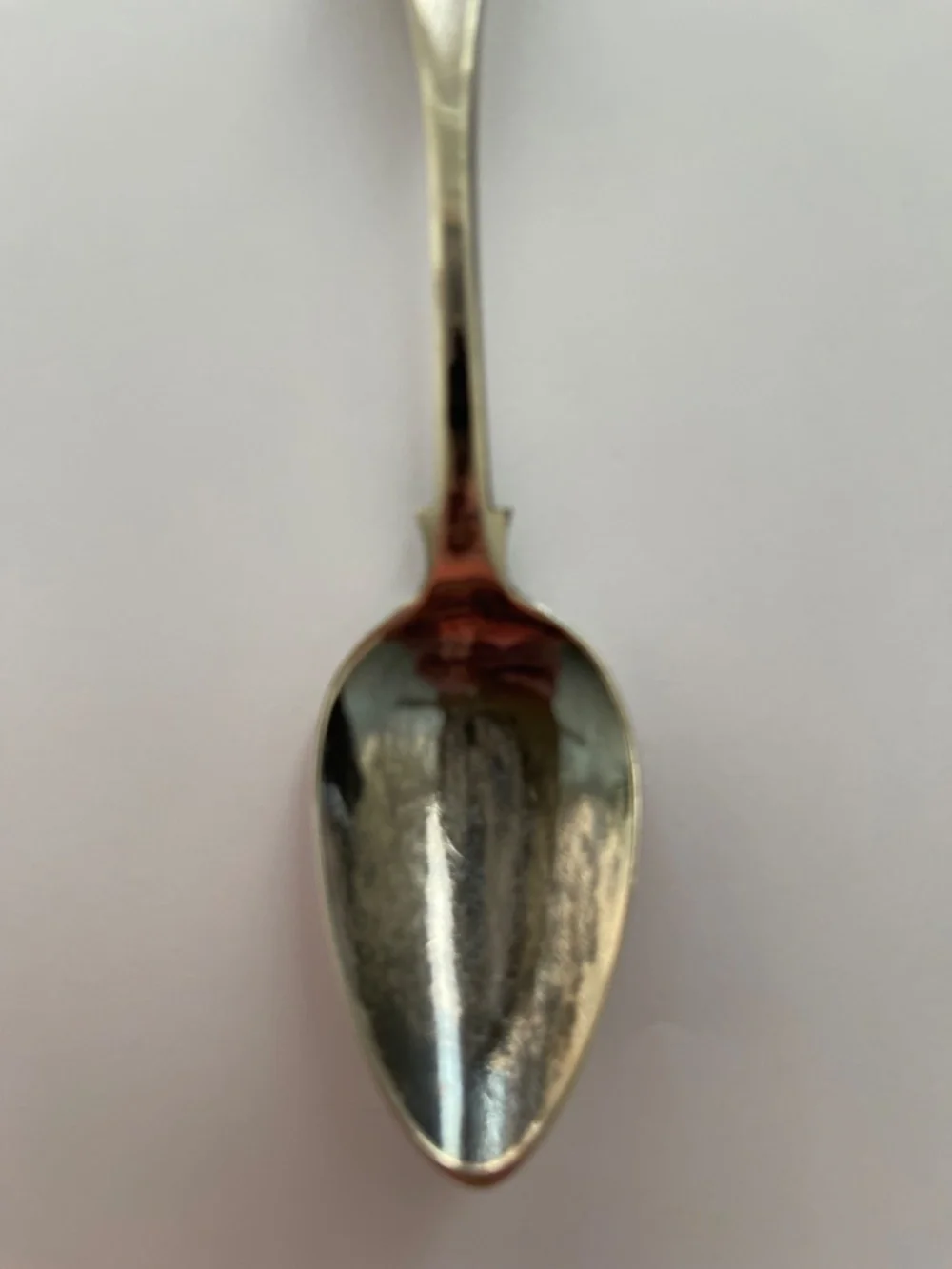 J. Osgood Coin Silver Antique Spoon, Early 1800s, Fiddle Pattern Monogramed